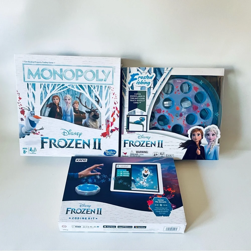 Kids Disney Frozen Boardgames & Activity Bundle Lot Of 3